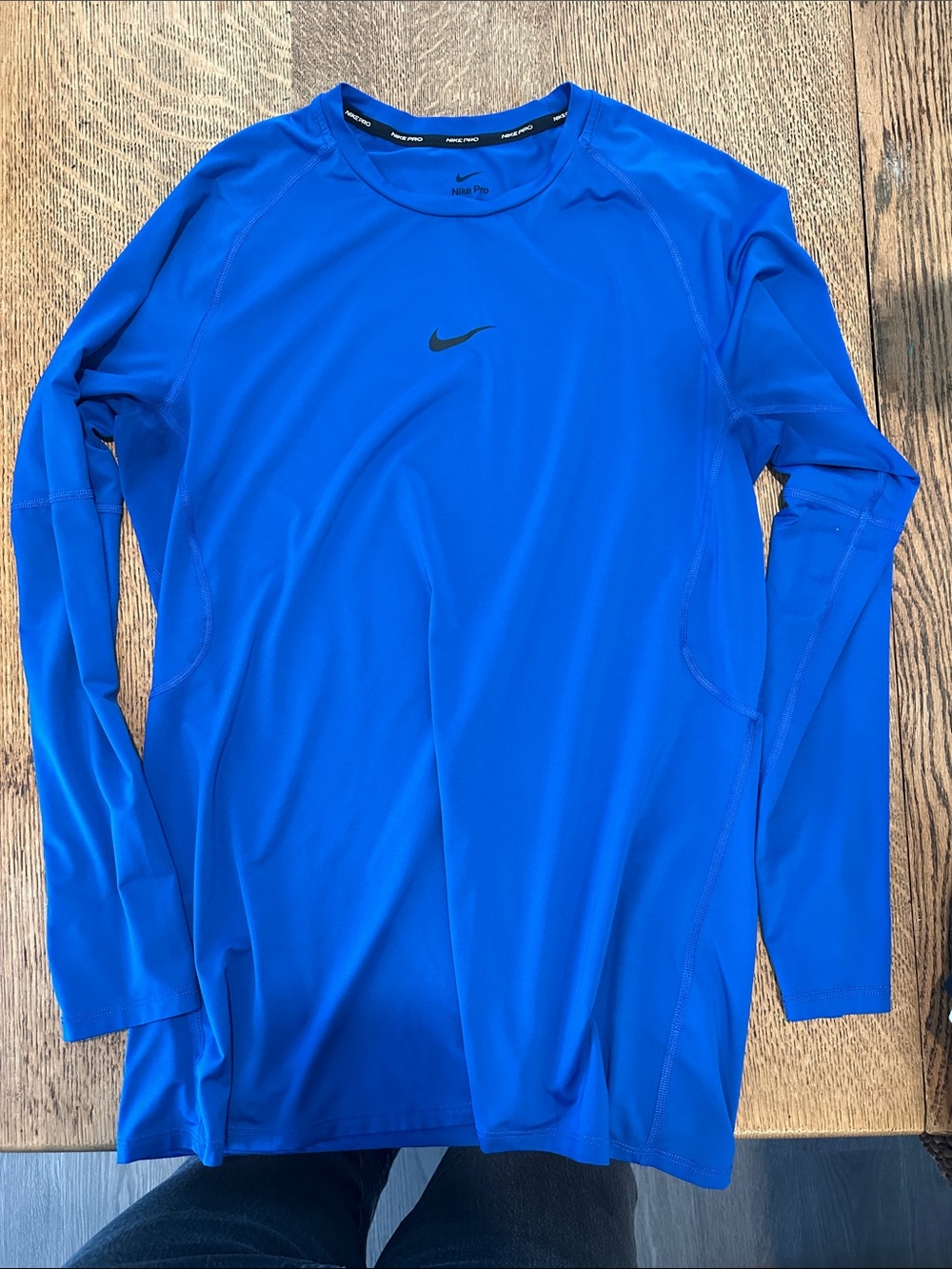 Nike Royal Blue Long Sleeve Dri-Fit Training Tee